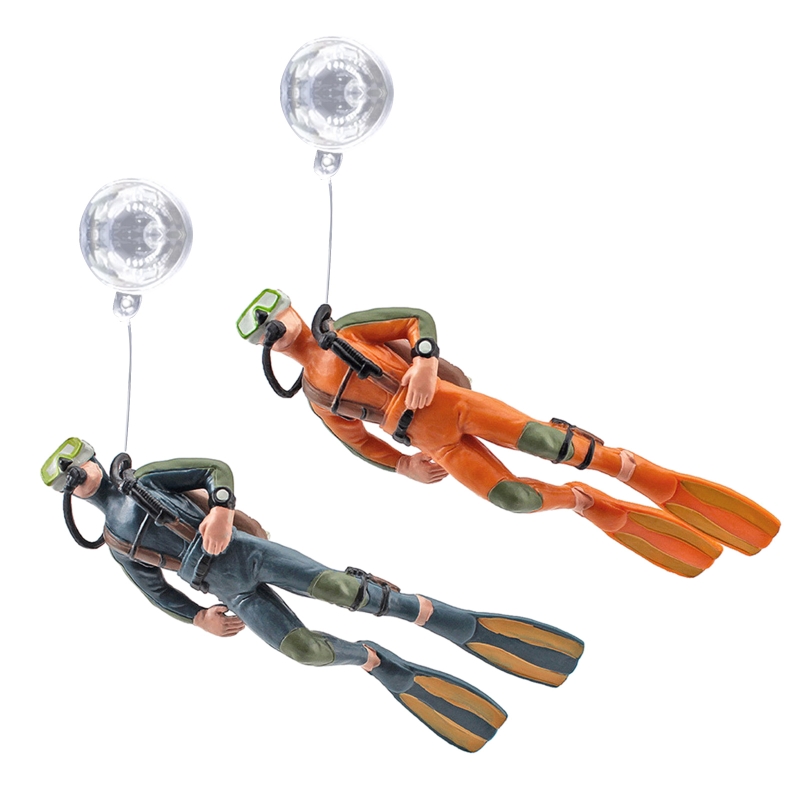 All Fish In Aquarium - Aquarium Diver Decoration Floating Resin Divers