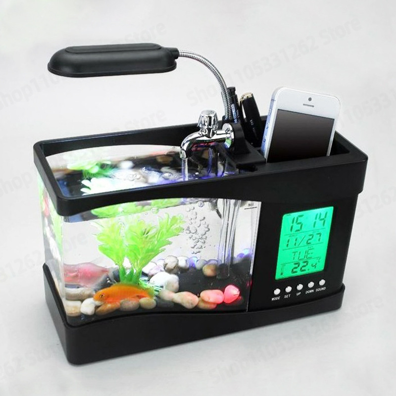 Mini Small Fish Tank Creative  - Aquarium Fish Logo recensione e prezzo