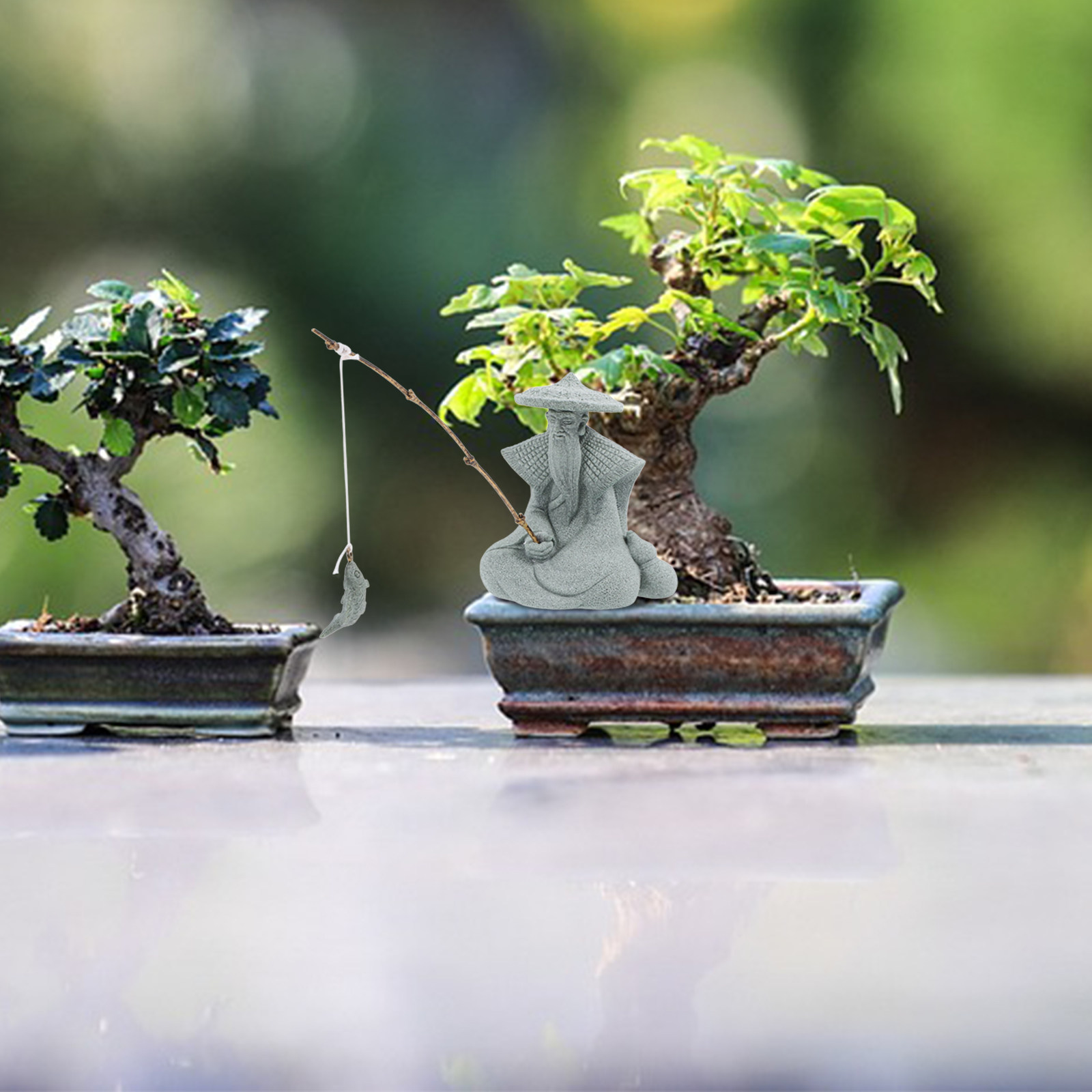 Small Resin Fisherman Statue A - Aquarium Fish Japanese recensione e prezzo