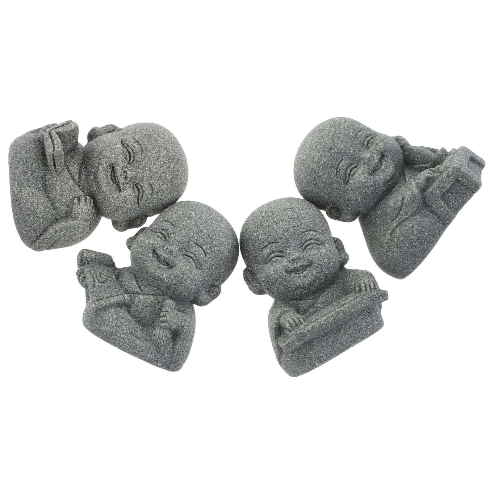 4Pcs Sandstone Zen Monk Statue - Aquarium Fish Japanese recensione e prezzo