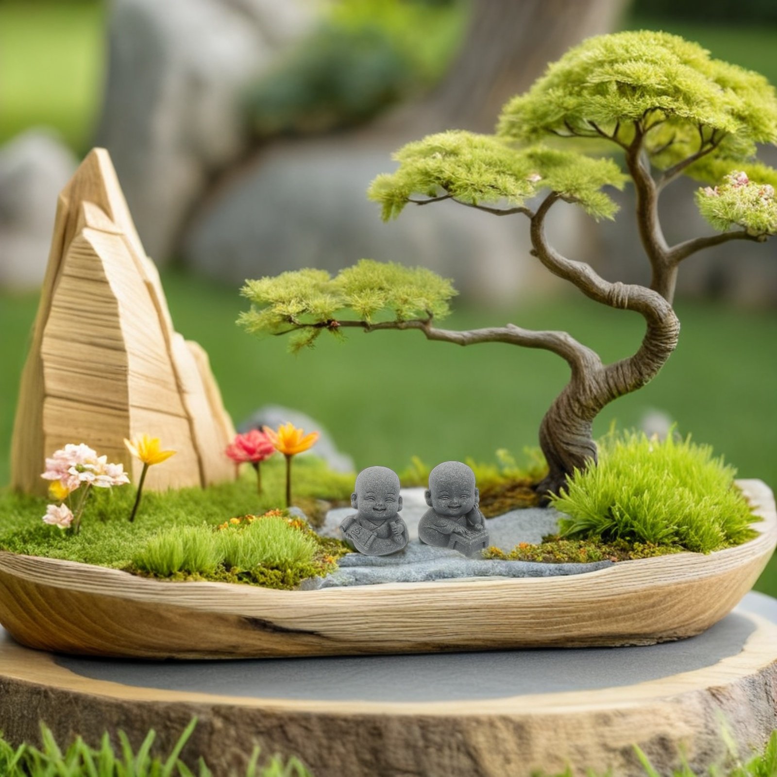 4Pcs Sandstone Zen Monk Statue - Aquarium Fish Japanese recensione e prezzo