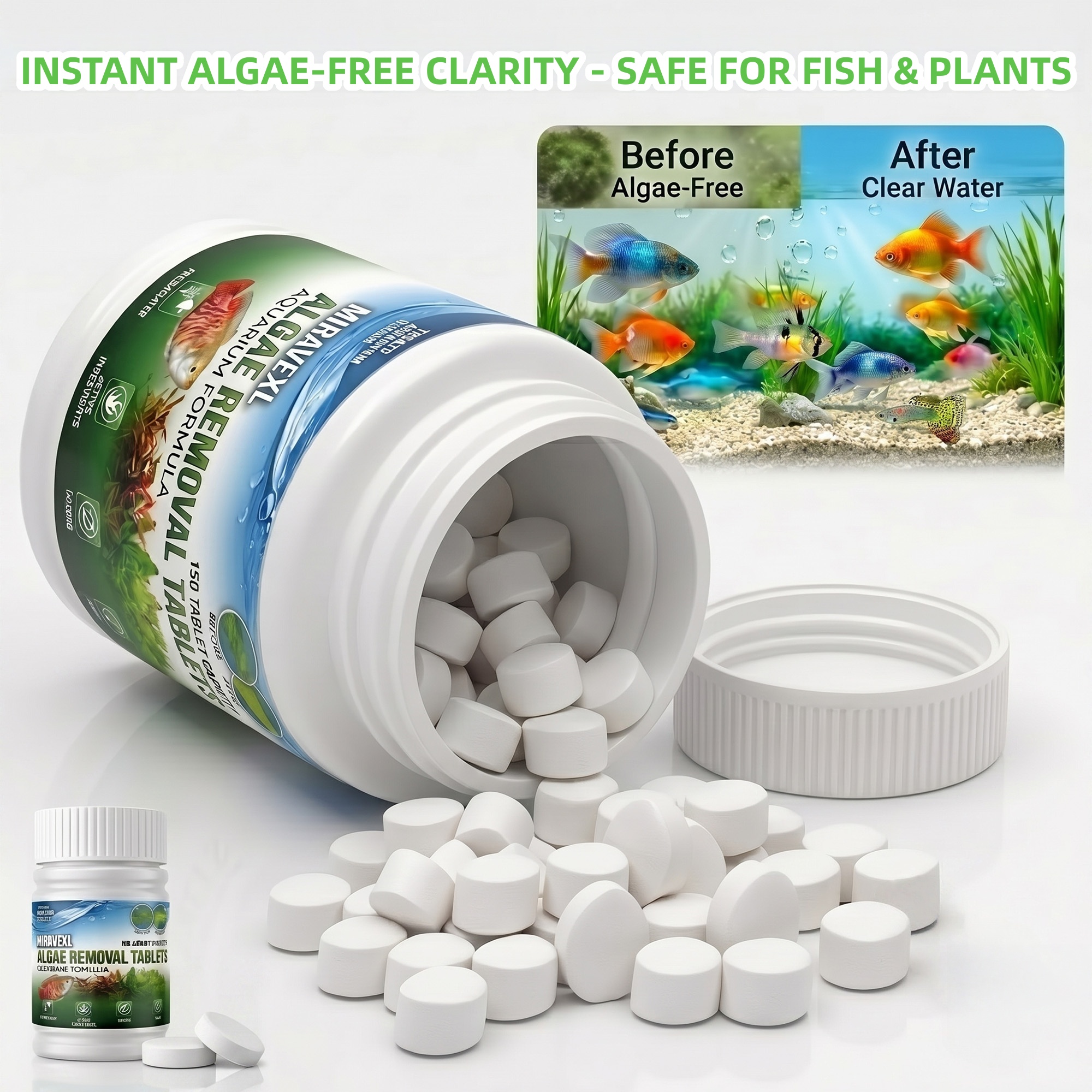 Aquarium Algae Control Tablets - Aquarium Fish Pond recensione e prezzo