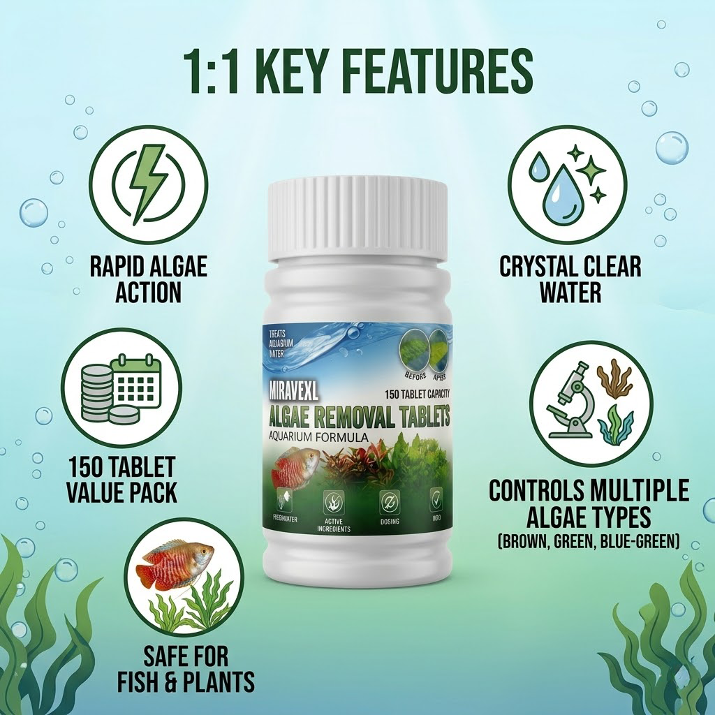 Aquarium Algae Control Tablets - Aquarium Fish Pond recensione e prezzo
