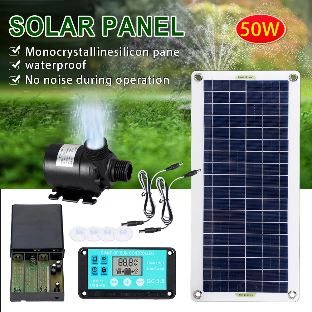 50W Solar Power Water Pump Set - Aquarium Fish Pond recensione e prezzo