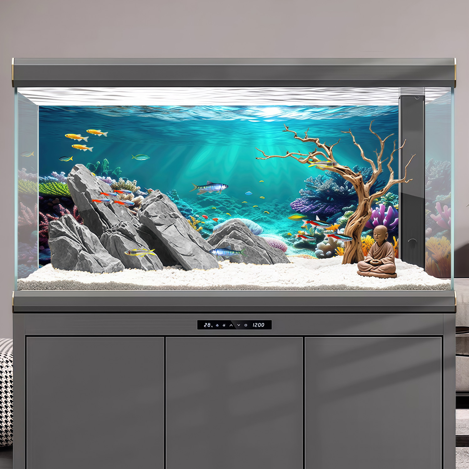 Rainbow coral，fish tank backgr - Aquarium Fish Rainbow recensione e prezzo